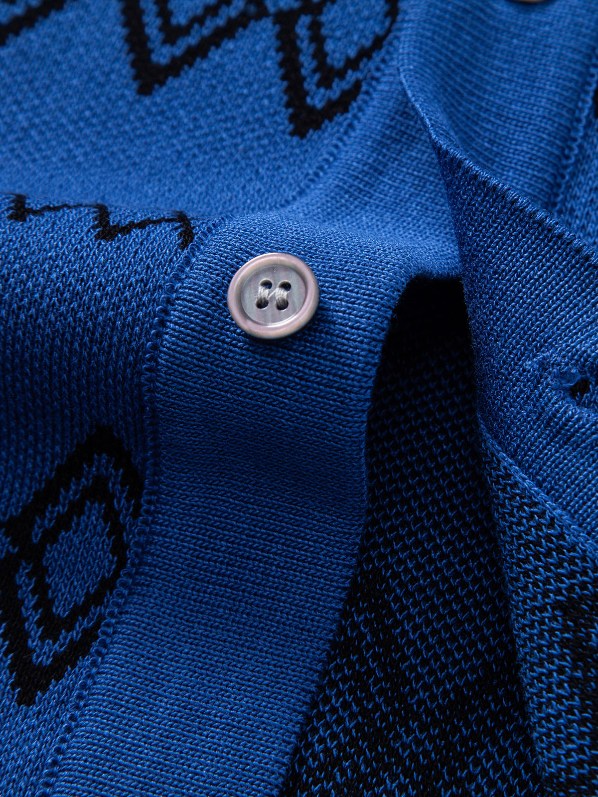 Camicia a Maglia Geometrica con Bottoni